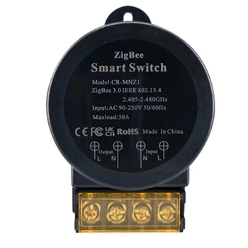Монитор питания Zigbee Switch 30A Высокой мощности AC90-250V Tuya Smart Life App Alexa Google Assistant Голосовое Управление