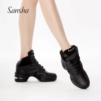 Sansha Classic Популярные Женские кроссовки для современных танцев Сальсы из натуральной кожи, мужские H52LPI