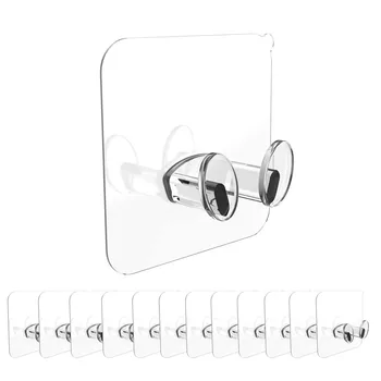 Универсальный крючок для крепления Прозрачной бритвы, держатель для мобильного телефона, вешалка для кухни в ванной