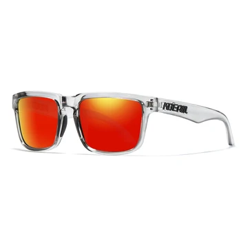 Новые поступления KDEAM, Красочные Квадратные Солнцезащитные очки для мужчин с трехмерным логотипом бренда, поляризованные + линзы с защитой UV400, с коробкой