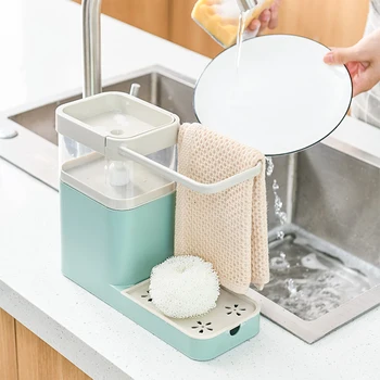 Дозатор мыла для душа Нажимного типа Пластиковая коробка для моющего средства для мытья посуды с вешалкой для полотенец Автоматическая Практичная Коробка для выпуска жидкости