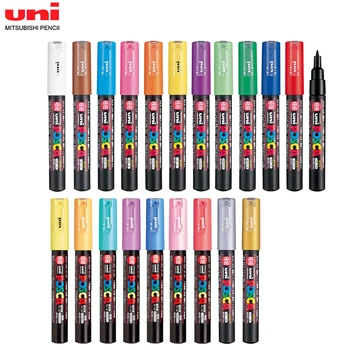 Акриловый маркер Uni Poscas, PC-1M 0,7 ММ posca marcadores перманентные маркеры для граффити POP Poster paint pen Канцелярские Принадлежности Art Suppli