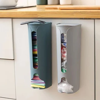 Пластиковый держатель для продуктовых пакетов, Чехол для хранения мусорных пакетов большой емкости для ванной комнаты