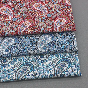 Кешью Пейсли Сверхплотная хлопчатобумажная поплиновая швейная ткань Для изготовления женских платьев, детской одежды, домашней одежды, ткань 147x50 см
