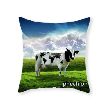 декоративные наволочки из полиэстера с 3D принтом phechion Animal Dairy Cow, наволочки на квадратной молнии, подарок для поклонников C55
