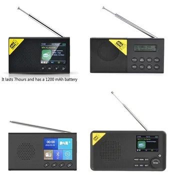 Портативное цифровое радио Bluetooth DAB/DAB + и FM-приемник Перезаряжаемое радио