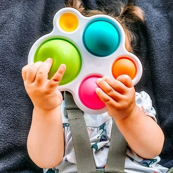 Игрушки для младенцев Доска для упражнений Монтессори Погремушка Пазл Красочный Интеллект Раннее образование Интенсивное Обучение Игрушки-непоседы