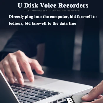 2022 A Ключевой Записывающий U-Диск Цифровой Аудиомагнитофон TF Флэш-карта USB Диктофон Ручка Мини-Диктофон Профессиональный Объемом до 32 ГБ