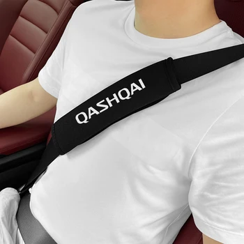 2шт Чехол для ремня безопасности автомобиля, накладки для защиты плеча Nissan Qashqai j10 2013 2017 2011 2014 J11 2022 Автомобильные Аксессуары Для интерьера