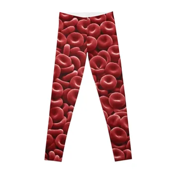 Красные кровяные тельца под микроскопом, леггинсы, штаны для йоги, женские леггинсы