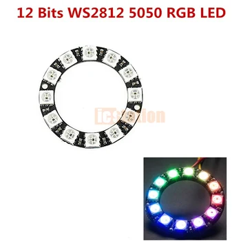 Светодиодное кольцо WS2812S RGB 5050 12 бит со встроенными драйверами