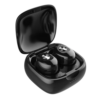 Совместимые с HIFI Наушники для бега 5.0 черного цвета, беспроводные наушники, встроенный микрофон, мини-звонок, Эргономичный с зарядным чехлом, Спортивные функции