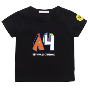 Детская торговая рубашка формата А4, Футболка из 100% хлопка, Летняя футболка Для мальчиков, Топ с коротким рукавом, Семейная одежда, Мужская футболка для девочек, Футболка формата А4