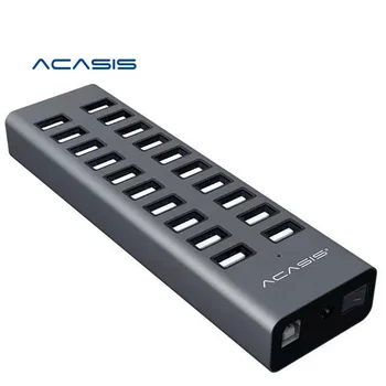 20-портовый мульти-USB 2.0-концентратор, высокоскоростная передача данных, быстрое зарядное устройство, разветвитель, Внешний USB-концентратор для зарядного устройства для телефона, планшета