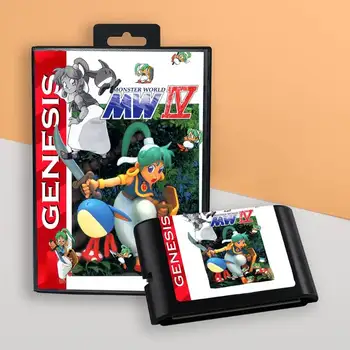 для Monster World MW IV US cover 16-битный игровой картридж в стиле ретро для игровых консолей Sega Genesis Megadrive