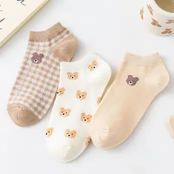 Креативные новые носки с медведем, женские носки средней длины, японские милые маленькие студенческие носки Fresh Wild, осенние и зимние носки