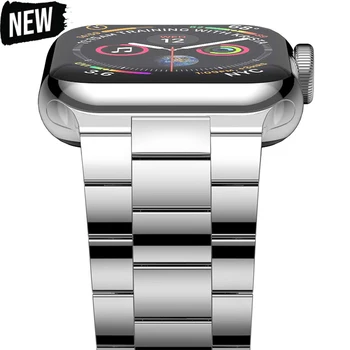 Ремешок из нержавеющей стали для Apple Watch Band 49мм 44мм 40мм 42мм 38мм 41мм 45мм Ремешок для часов Браслет iWatch Series Ultra 8 7 SE 6 5 4