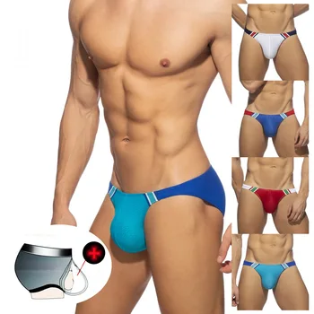 2023 Новое мужское сетчатое бикини в тон, сексуальные пляжные шорты с чашечкой для плавания и низкой талией
