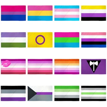 Флаги Rainbow Pride ЛГБТ 150X90cm 3ft x 5ft Изготовленный На Заказ Баннер С Двумя Люверсами Бисексуал Пансексуал Асексуал Трансгендер Горячая Продажа
