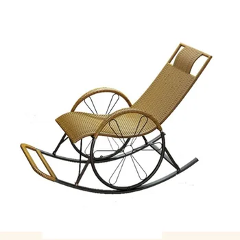 Кресло из виноградной лозы Кресло для отдыха взрослых Гостиная Балкон Кресло для ленивого человека Кресло-качалка Кресло-качалка для отдыха пожилых людей