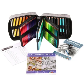 Цветной пенал на 132 отверстия, профессиональный набор масляных карандашей, холщовая сумка для карандашей, акварельная ручка с сумкой для хранения, канцелярский набор для творчества