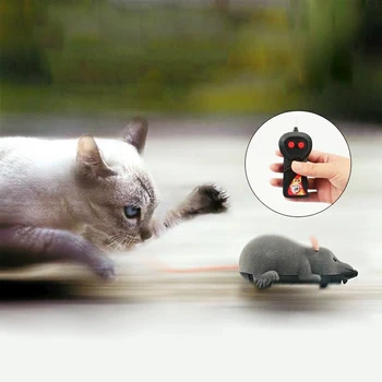 Беспроводной пульт дистанционного управления RC Электронная Крыса Мышь Мыши для кошки Собаки Домашнее животное Забавная игрушка