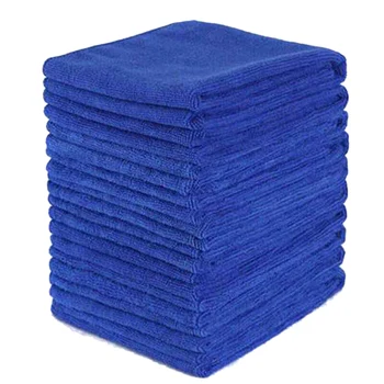 100шт Впитывающее полотенце из микрофибры для мытья кухни в машине, чистое полотенце для мытья посуды, синее