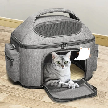 Универсальная переноска для кошки и собаки, стильная дышащая сумка для кошек, удочка с корзиной для кошек, Стерео Комфортная переноска для кошек.