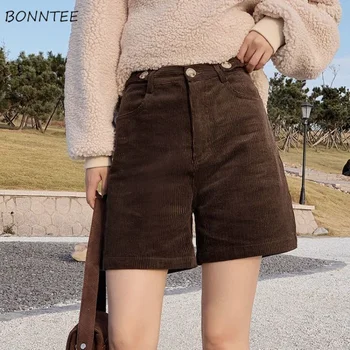 Шорты в японском стиле, женские винтажные весенние шикарные Свободные женские брюки с высокой талией, простая стильная повседневная одежда, универсальная базовая