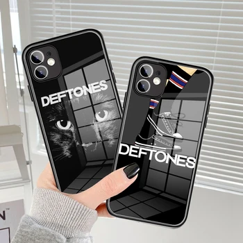Для iPhone14 Чехол для телефона Black Cat Deftones Из закаленного Стекла Для iPhone14 13 12 11 Pro XR XS MAX 8 X 7 Plus SE 2020 13 Mini Cover