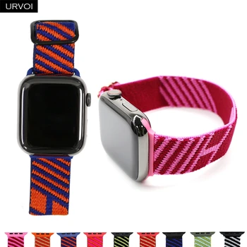 Ремешок URVOI для Apple Watch серии 7 6 SE54321 Тканый нейлоновый ремешок для наручных часов iWatch jumping single tour с плетеной петлей и пряжкой