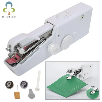 Портативная мини-ручная швейная машина для быстрого и удобного шитья тканей для одежды для рукоделия, бытовая электрическая швейная машина GYH