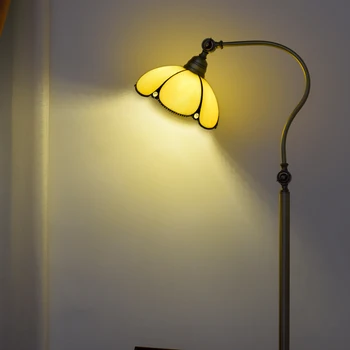 Лампа Тиффани витражный торшер гостиная кабинет спальня прикроватная лампа для кормления винтажный торшер