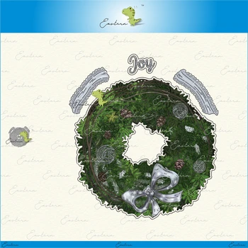 Штампы для резки металла Joy Wreath 2021 новые формы для поделок, вырезки из бумаги для скрапбукинга, поделки