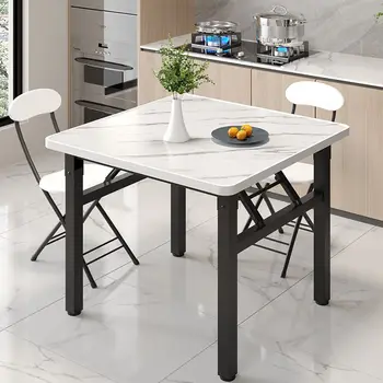 Простой складной квадратный стол Простой современный уличный стол для барбекю для домашней мебели в общежитиях Экономия пространства