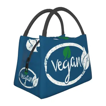 Веганский Зеленый Дизайн, Изолированные сумки для ланча для работы, Офисный Термохолодильник Bento Box для женщин