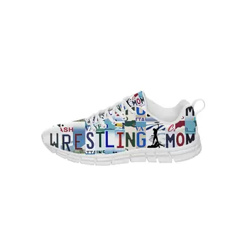 Кроссовки для мамы-рестлинга, Мужская Женская повседневная обувь для подростков, парусиновая обувь для бега, Дышащая Легкая обувь с 3D принтом