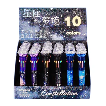 24 шт./лот New Constellation 10 цветов Масляная шариковая ручка Cute Press Шариковые ручки 0,5 мм Офисные школьные письменные принадлежности
